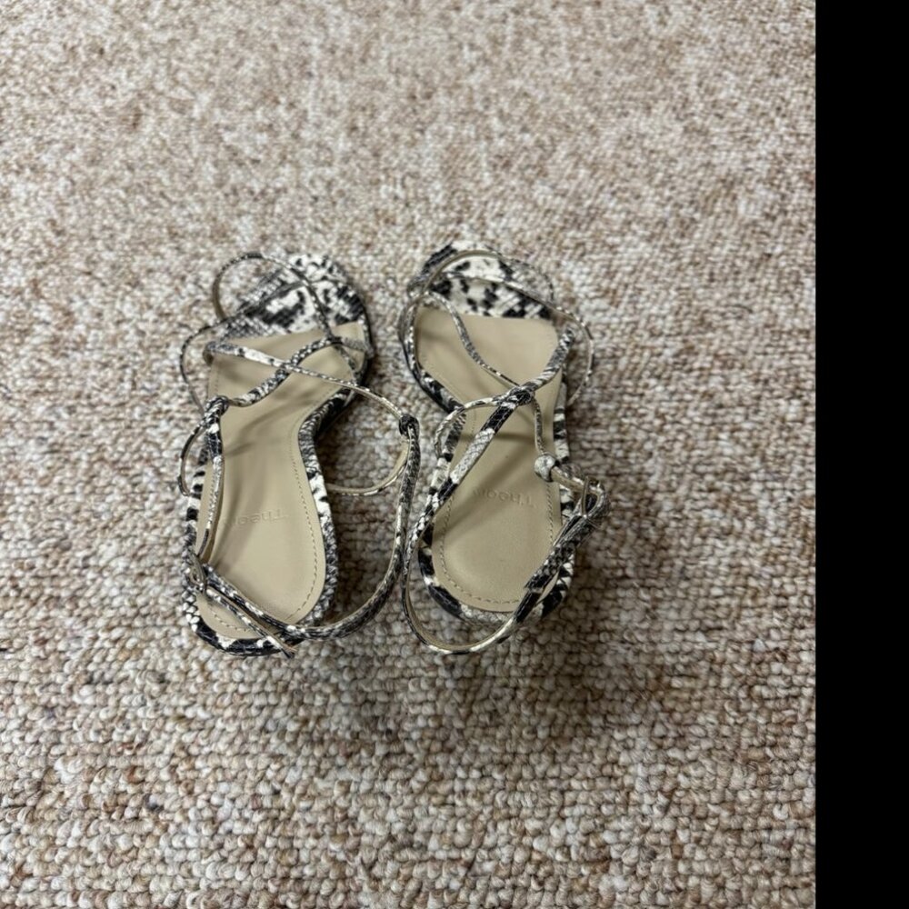 Theory Strappy Sandal in Python Print Leather Kit… - image 3